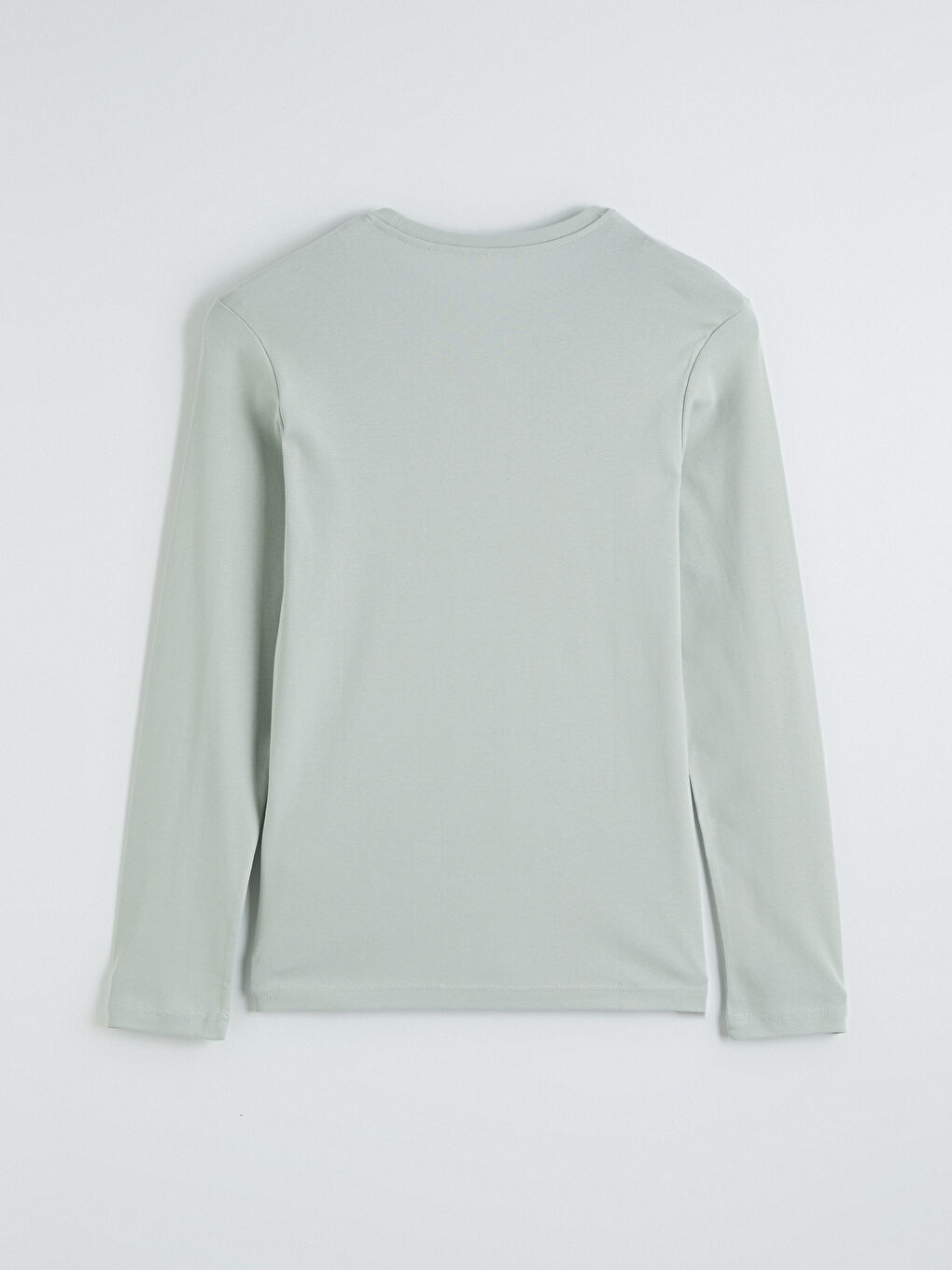 Yeşil Bisiklet Yaka Uzun Kollu Erkek Tişört-2