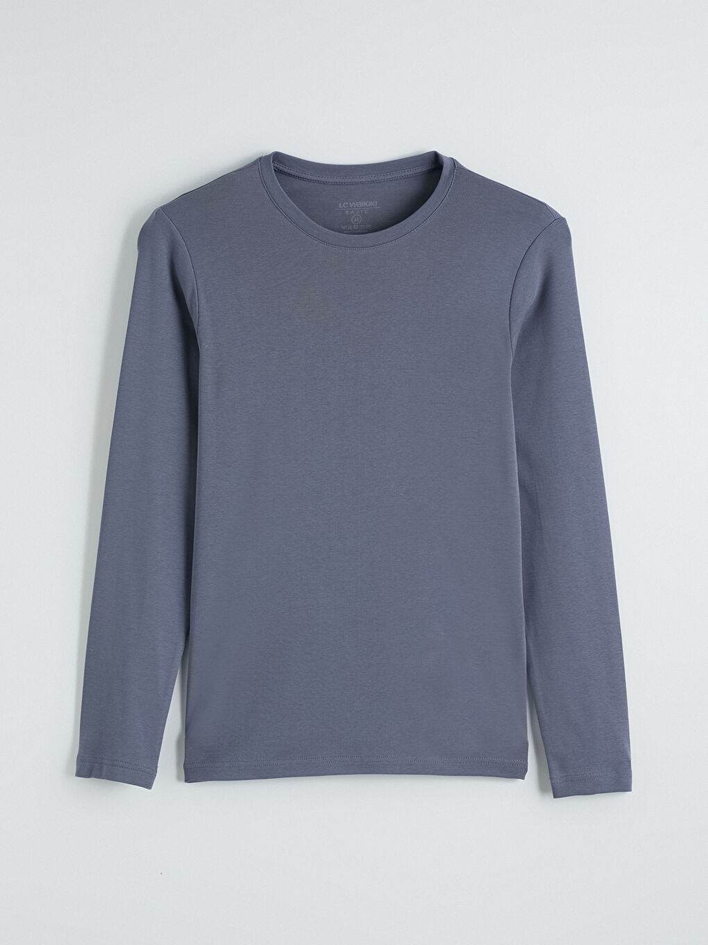 İndigo Bisiklet Yaka Uzun Kollu Erkek Tişört