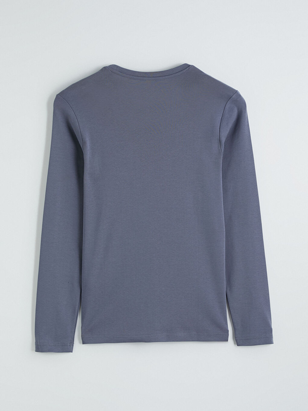 İndigo Bisiklet Yaka Uzun Kollu Erkek Tişört-2