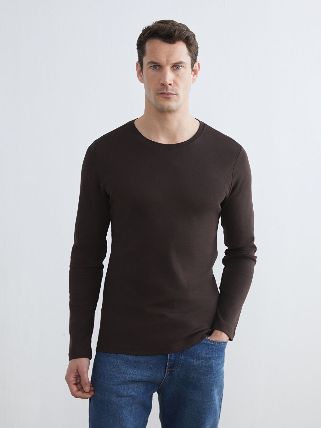 Crew Neck Long Sleeve Men's T-Shirt