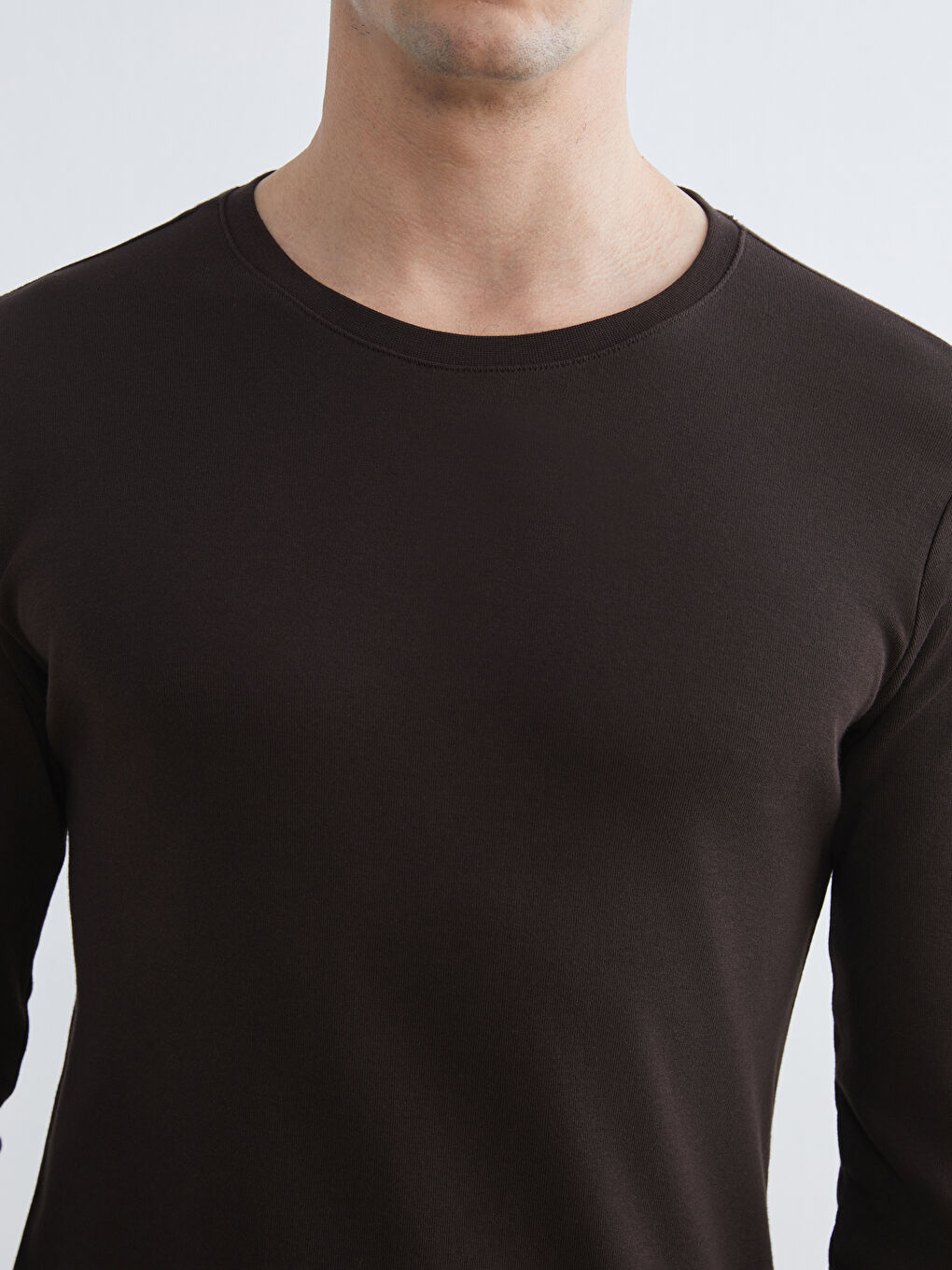 Crew Neck Long Sleeve Men's T-Shirt-2