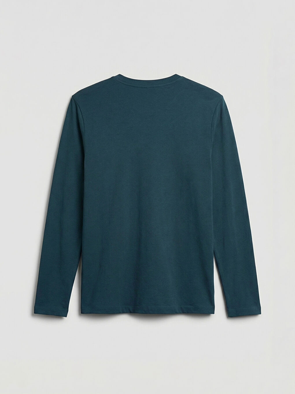 Petrol Bisiklet Yaka Uzun Kollu Erkek Tişört-1