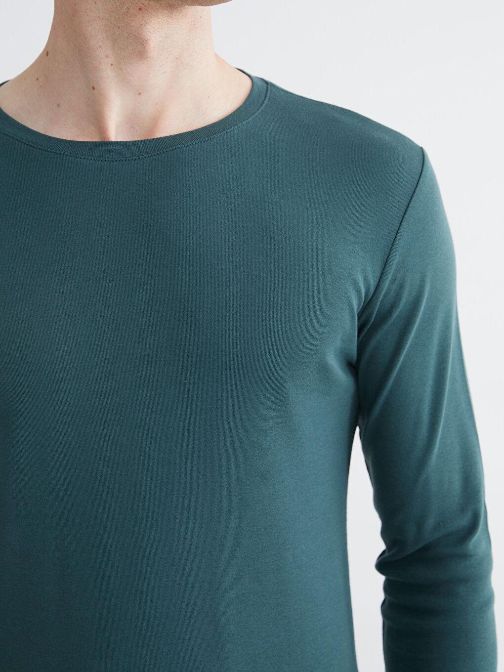 Crew Neck Long Sleeve Men's T-Shirt-2