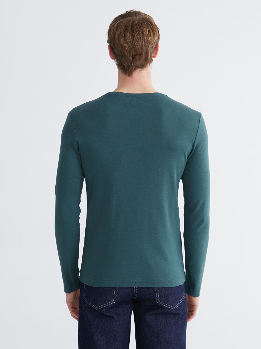 Crew Neck Long Sleeve Men's T-Shirt-3