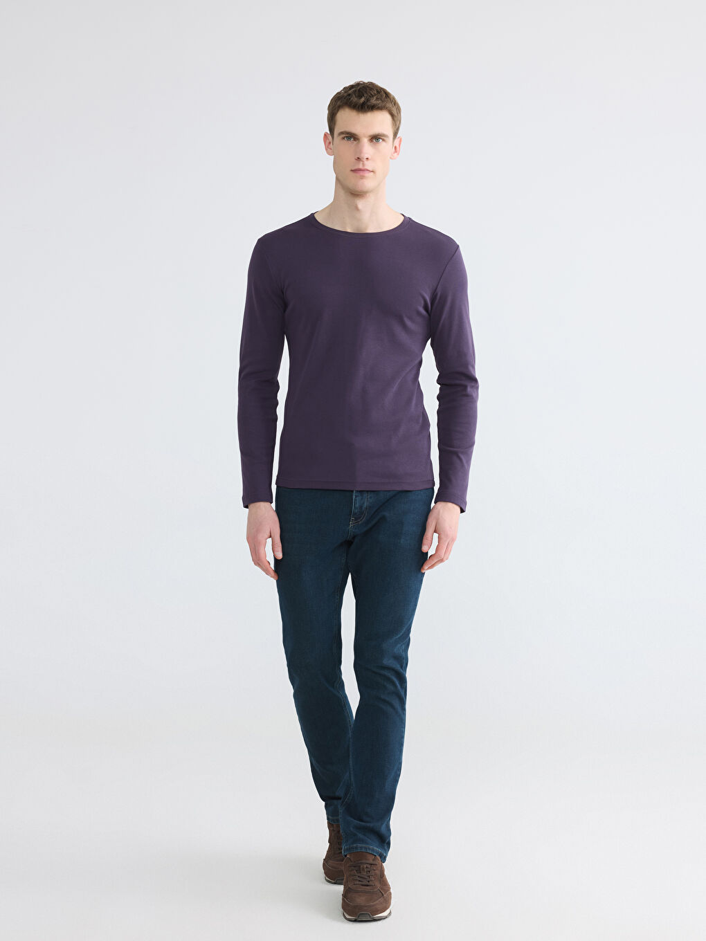 Tricou cu guler rotund pentru bărbați-1