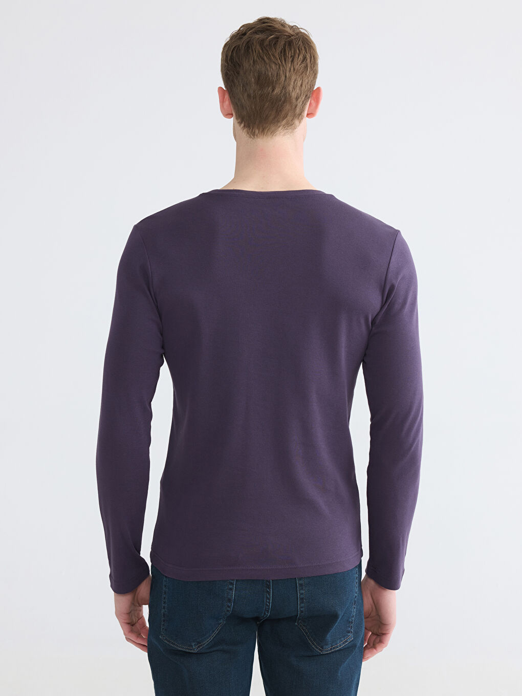 Tricou cu guler rotund pentru bărbați-3