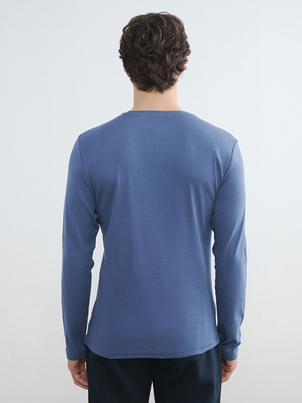 Crew Neck Long Sleeve Men's T-Shirt-3