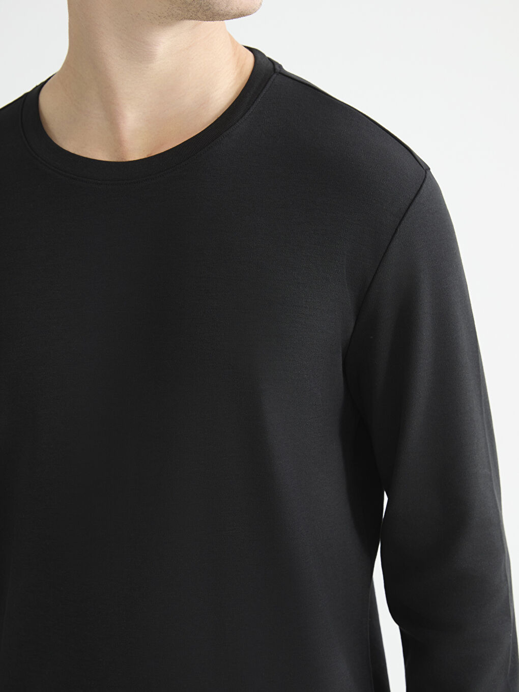 Crew Neck Long Sleeve Men's T-Shirt-2