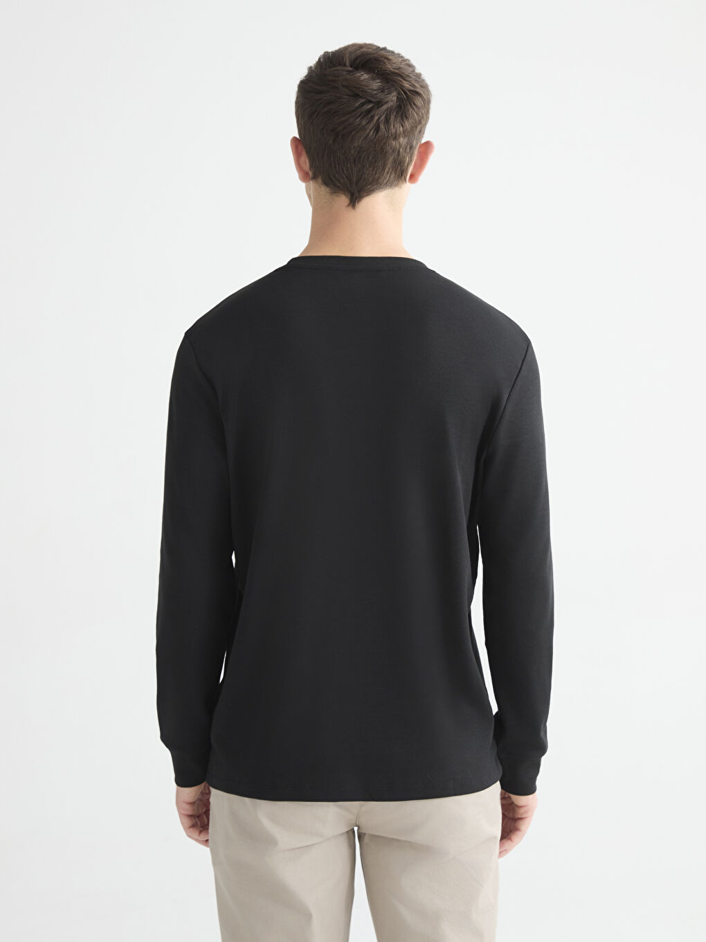 Crew Neck Long Sleeve Men's T-Shirt-3