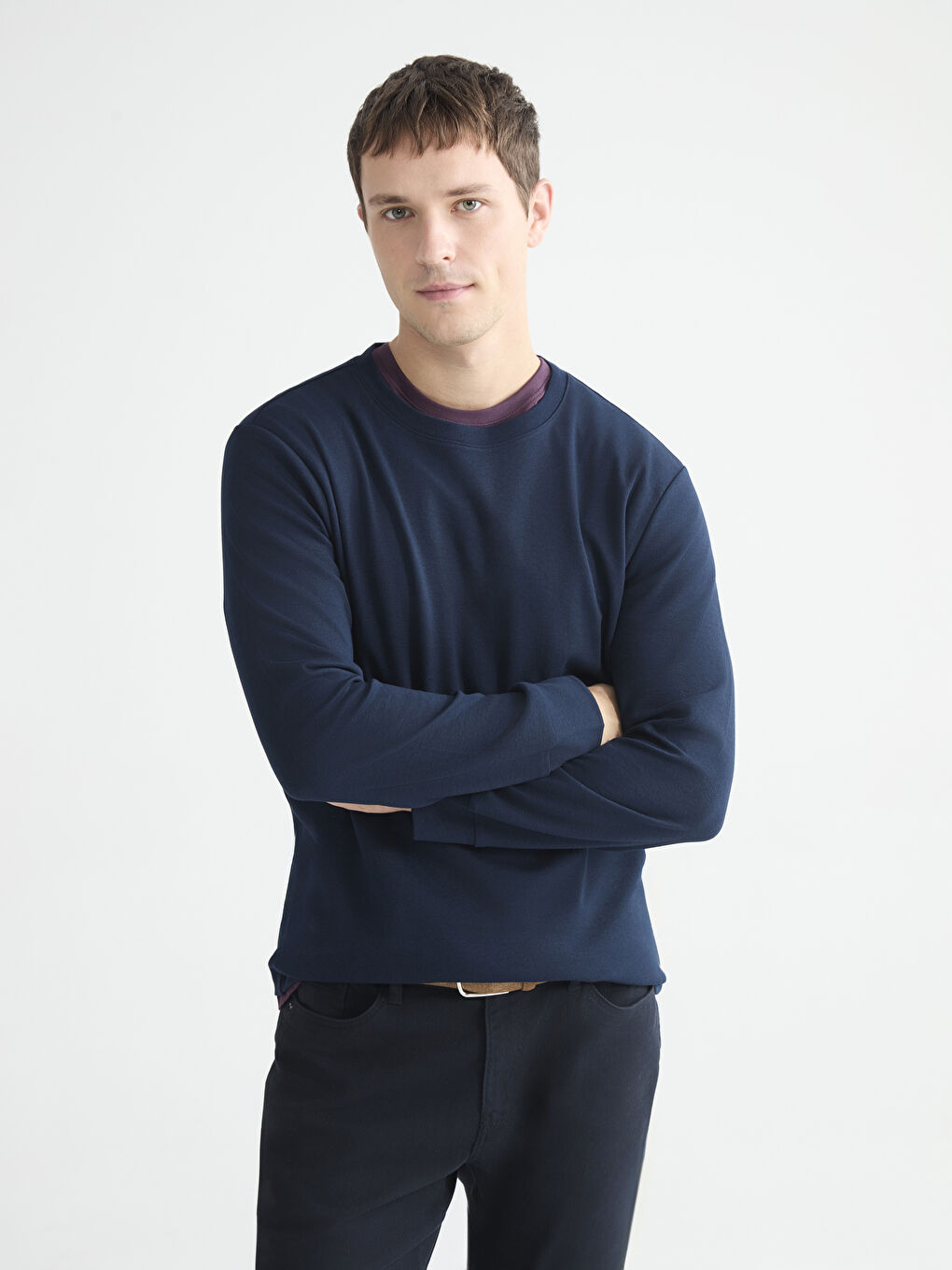 Crew Neck Long Sleeve Men's T-Shirt