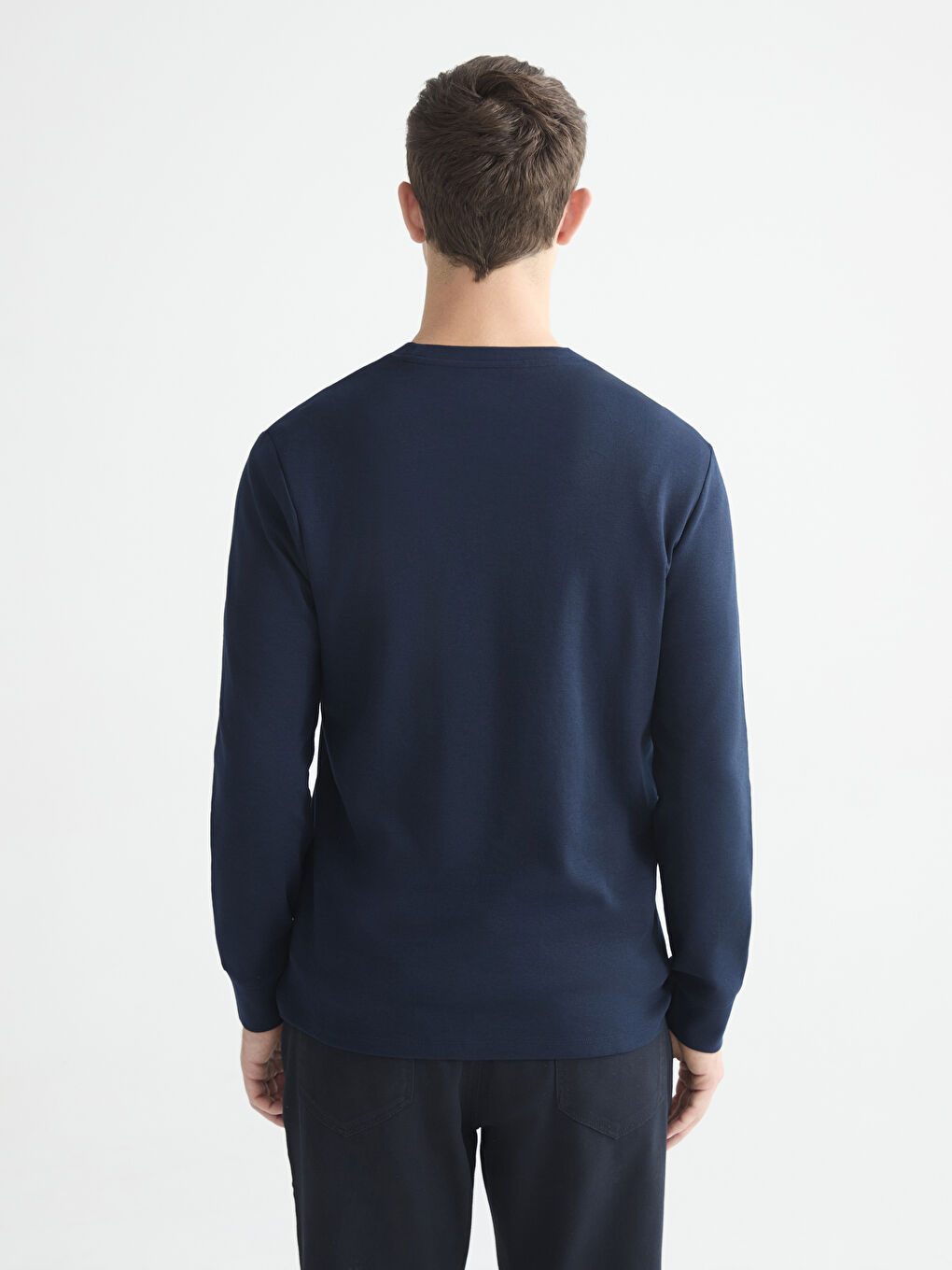 Crew Neck Long Sleeve Men's T-Shirt-3