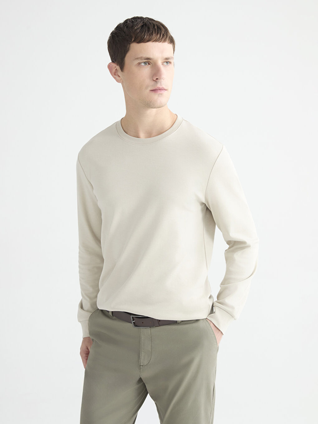 Crew Neck Long Sleeve Men's T-Shirt