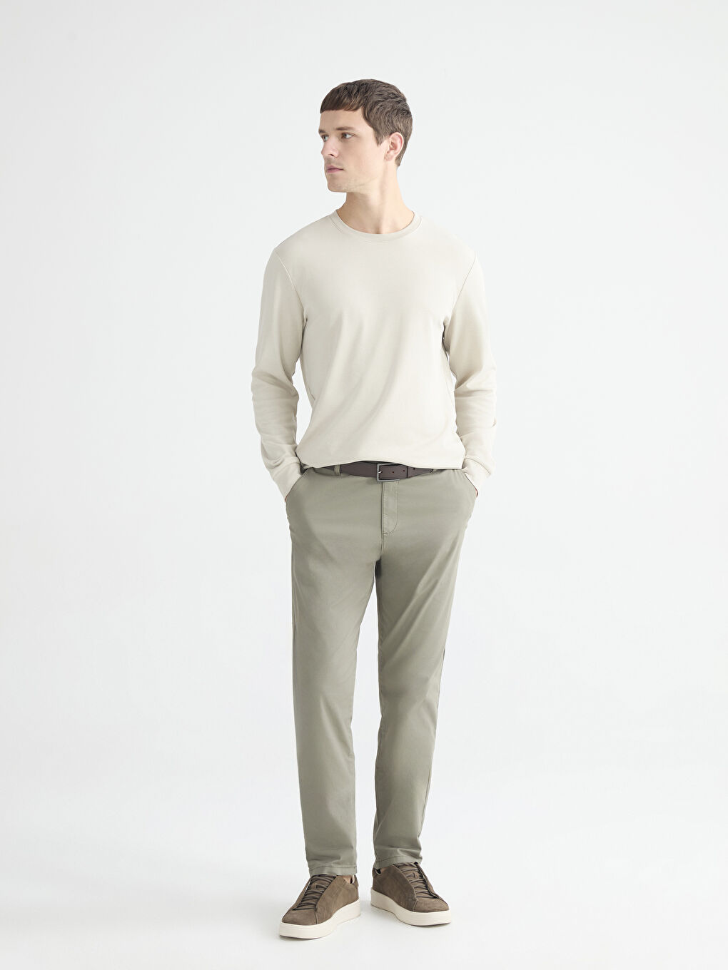 Crew Neck Long Sleeve Men's T-Shirt-1