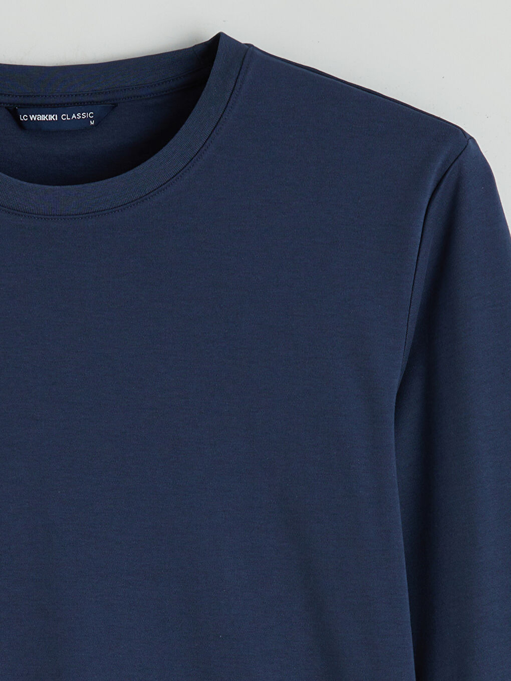 Мужская футболка с длинным рукавом и круглым вырезом-5