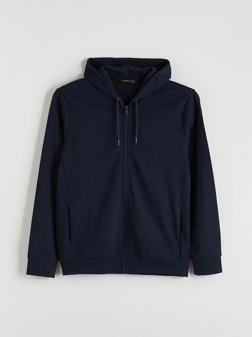 Lacivert Kapüşonlu Erkek Fermuarlı Sweatshirt-4