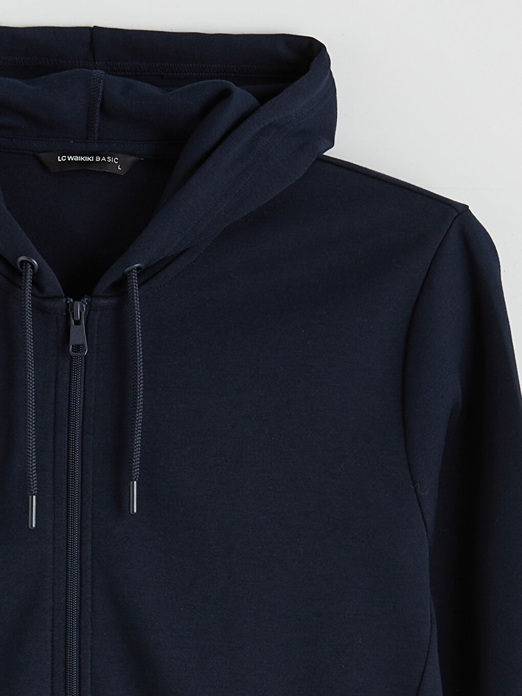 Lacivert Kapüşonlu Erkek Fermuarlı Sweatshirt-5