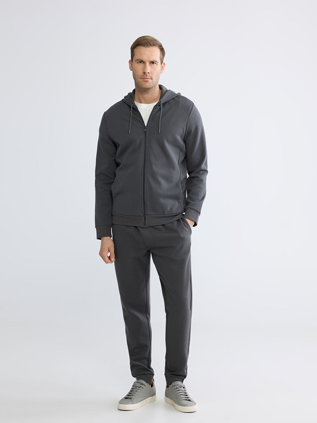 Hooded Men's Zip-Up Sweatshirt-1