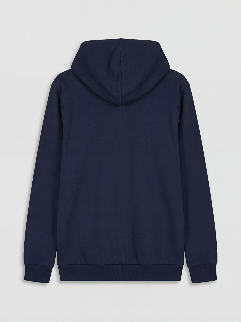 Lacivert Kapüşonlu Erkek Fermuarlı Sweatshirt-1