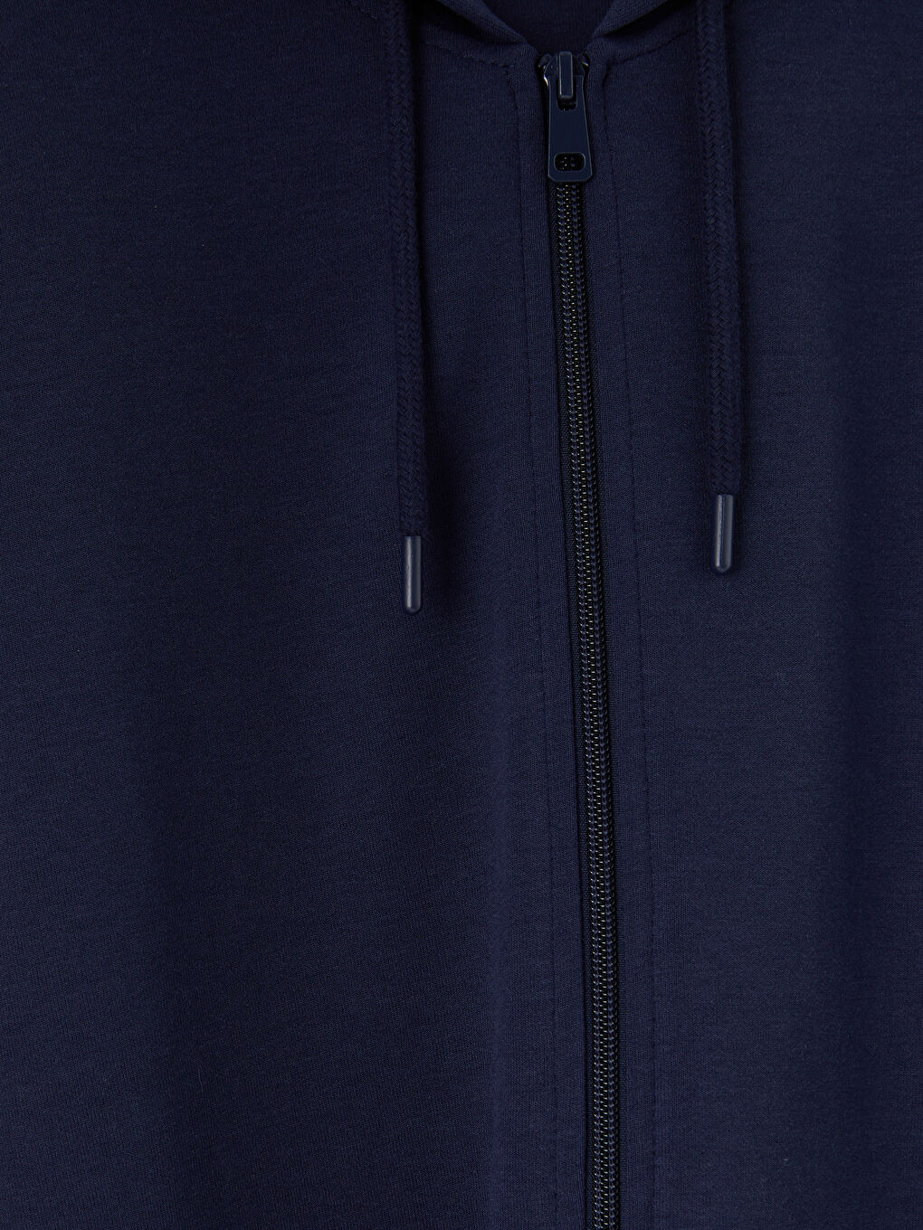 Lacivert Kapüşonlu Erkek Fermuarlı Sweatshirt-2