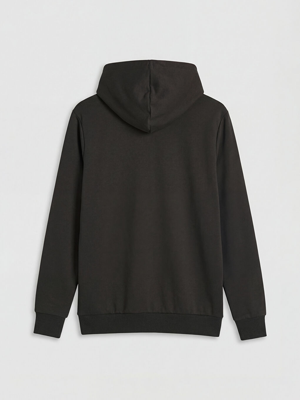 Kahverengi Kapüşonlu Erkek Fermuarlı Sweatshirt-1