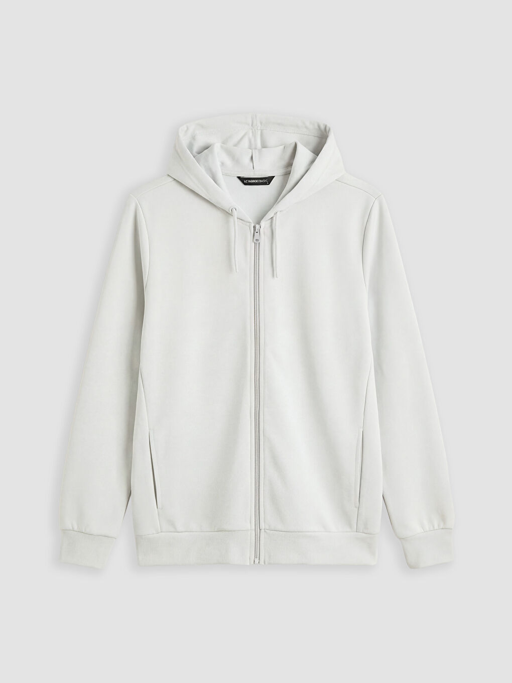 Gri Erkek Fermuarlı Sweatshirt-4