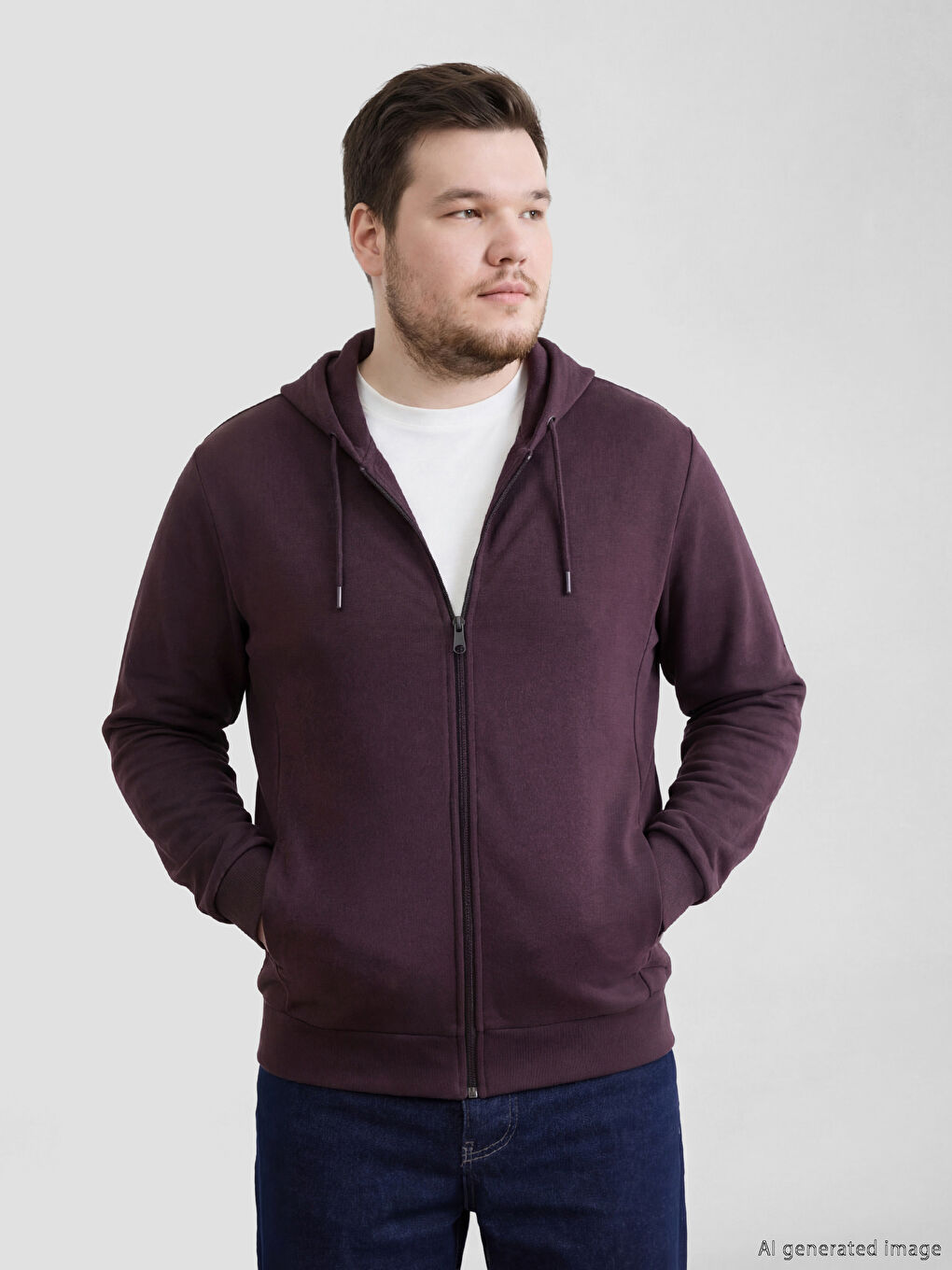 Sweat Zippé À Capuche Pour Hommes-1