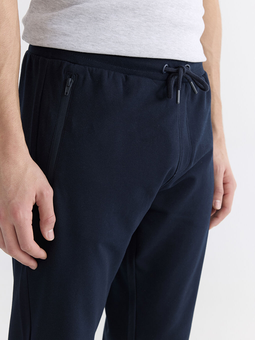 Lacivert Standart Kalıp Erkek Eşofman Altı-2