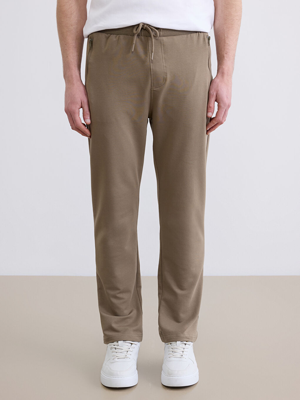 Haki Standart Kalıp Erkek Eşofman Altı-1