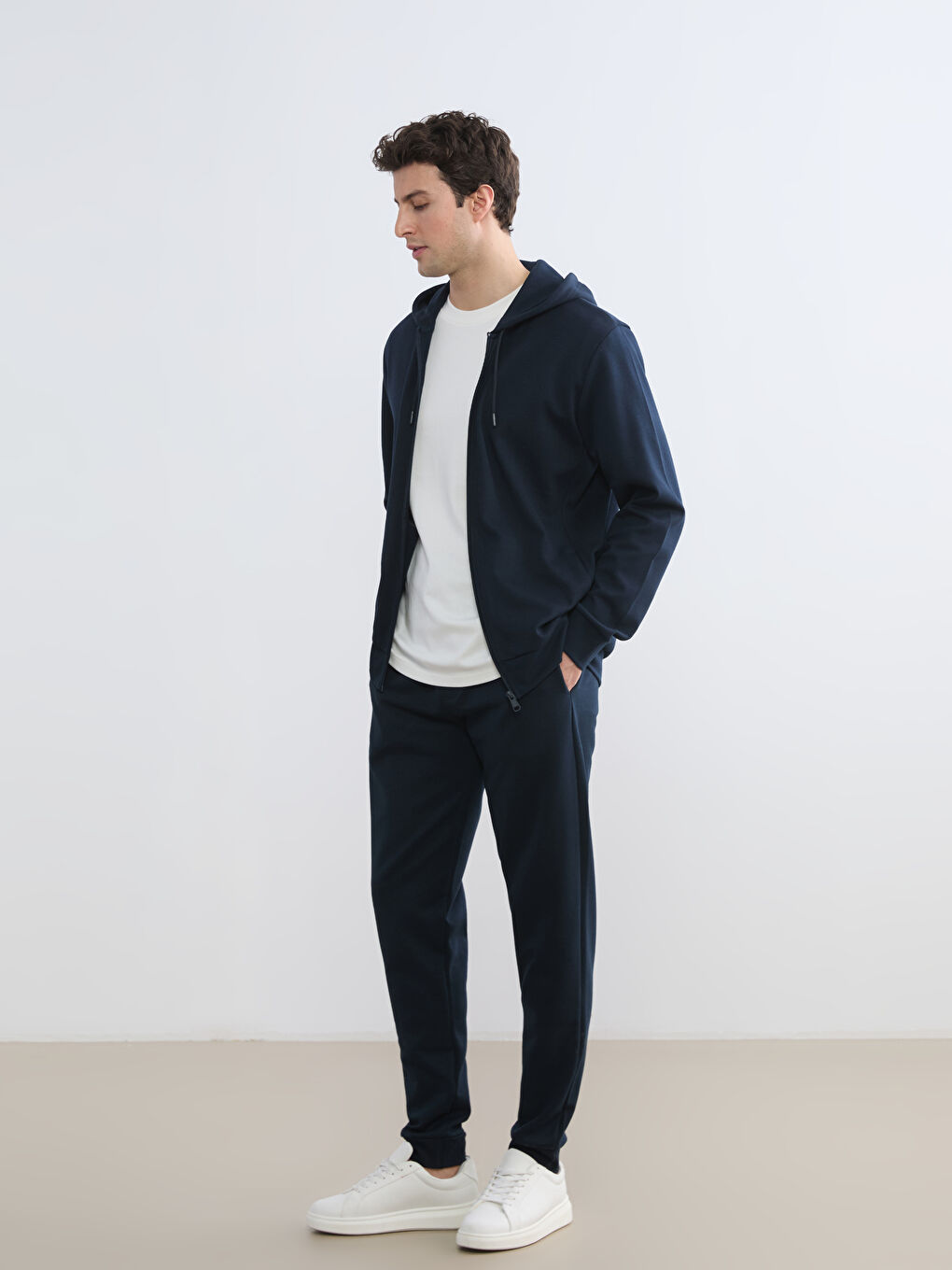 Lacivert Standart Kalıp Erkek Jogger Eşofman Altı