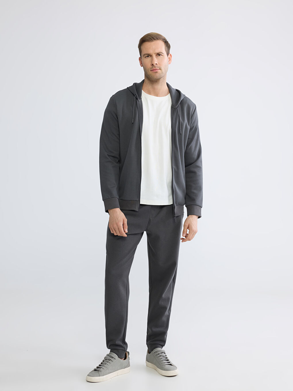 Мужчины Антрацитовый Спортивные джоггеры-1