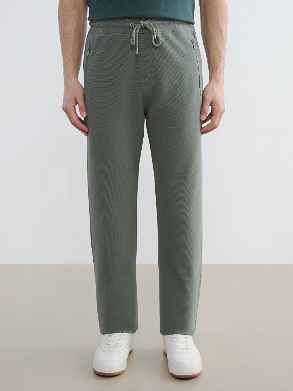 Yeşil Standart Kalıp Erkek Eşofman Altı-1