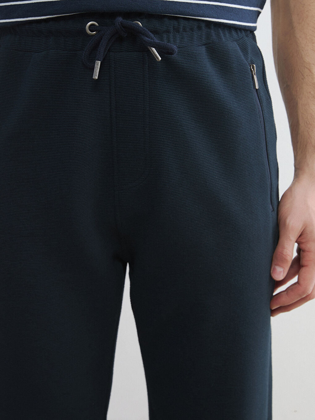 Lacivert Standart Kalıp Erkek Eşofman Altı-3