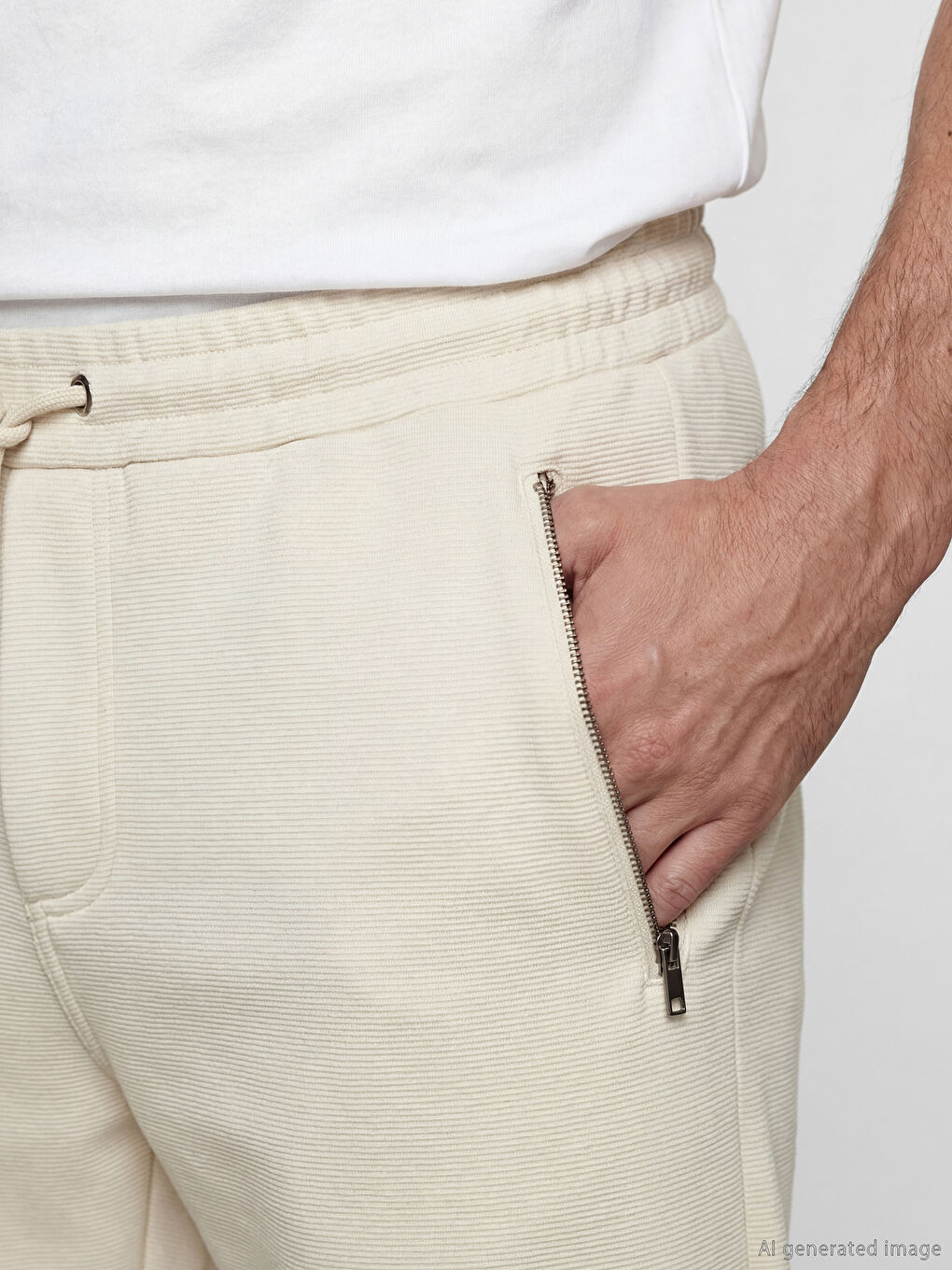 Bej Regular Fit Erkek Eşofman Altı-2