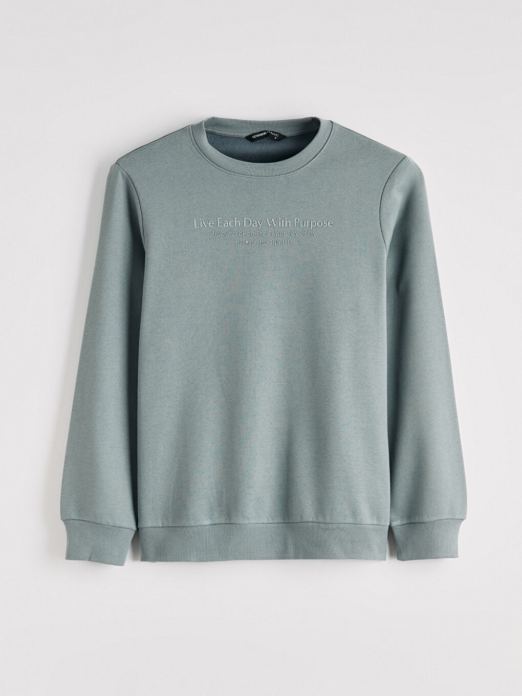 Men's Printed Regular Fit Crew Neck Sweatshirt