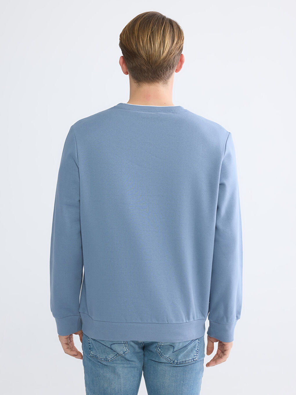 Men's Printed, Brushed-Back Fleece Sweatshirt-3