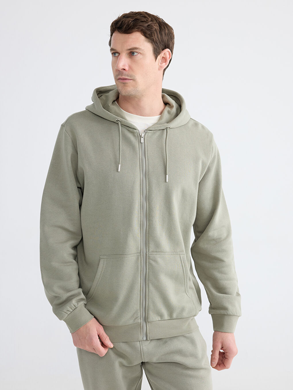 Men's Hooded Zip-Up Sweatshirt