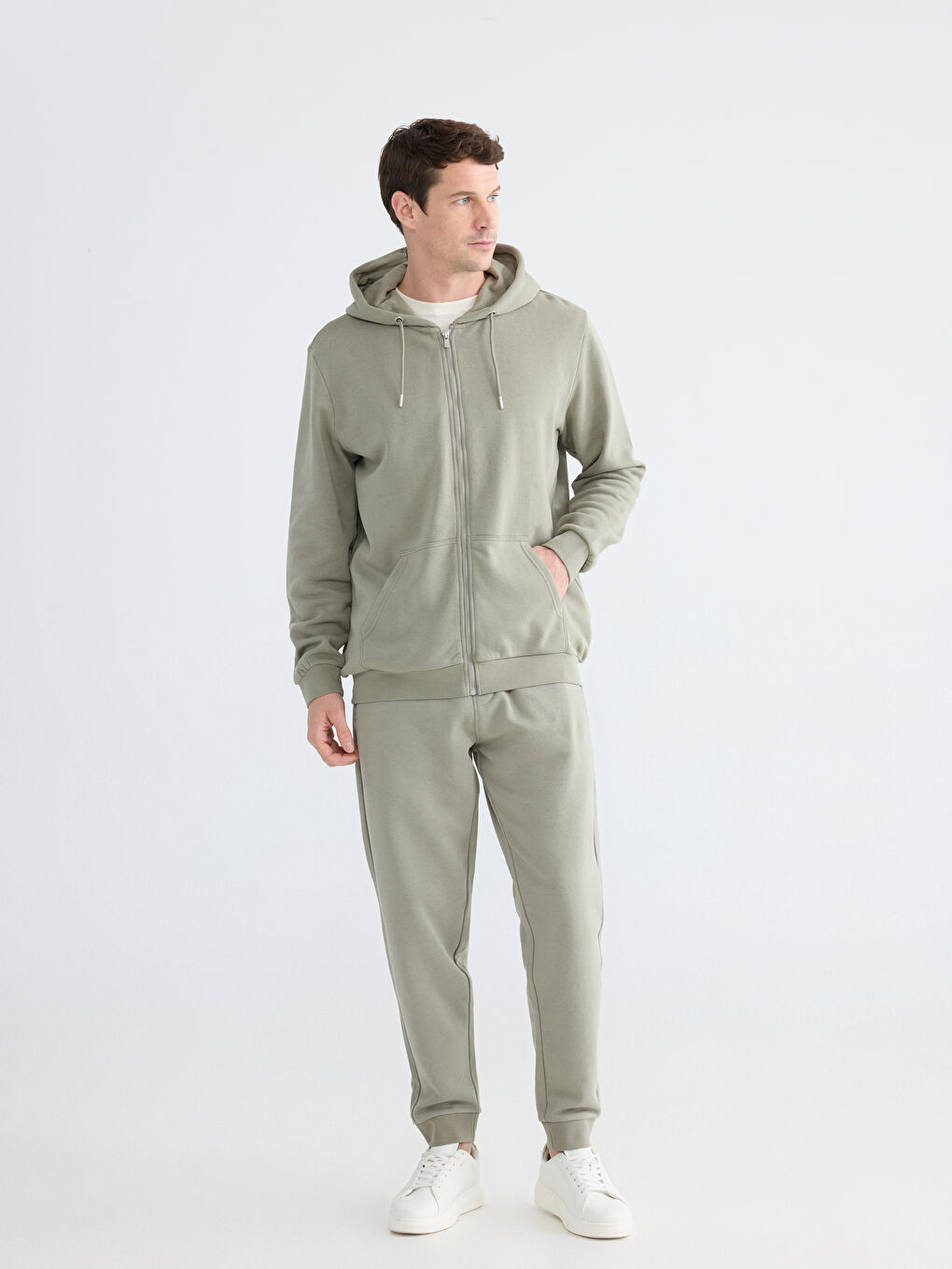 Men's Hooded Zip-Up Sweatshirt-1