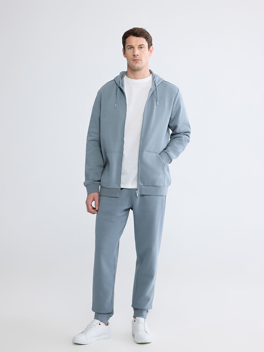 Muški dukserica sa kapuljačom na rajsferšlus-1