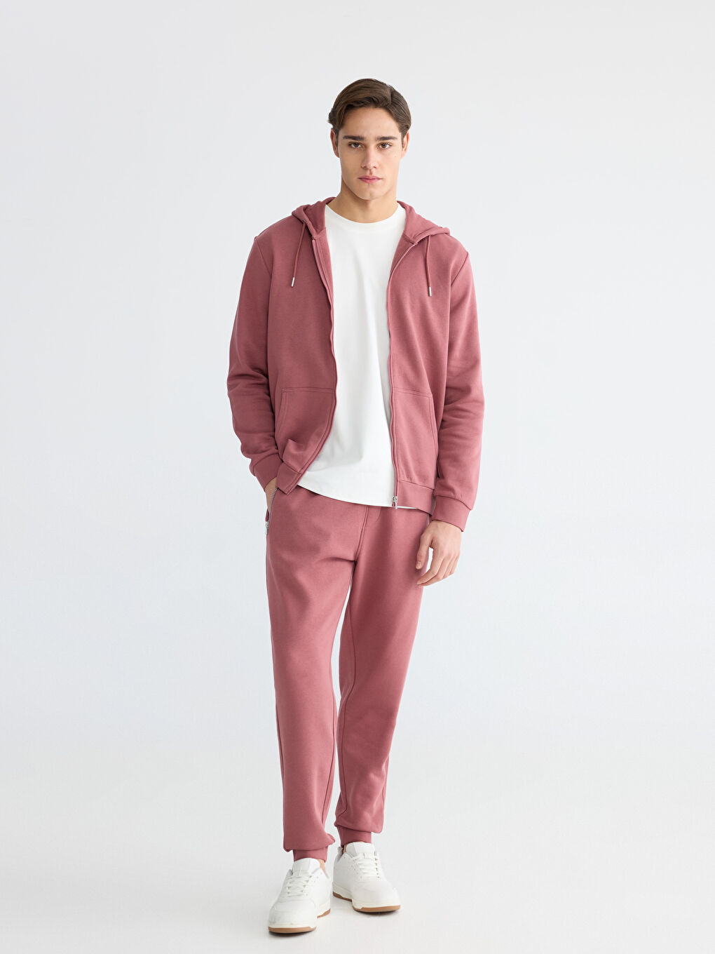 Мужская толстовка на молнии с капюшоном-1