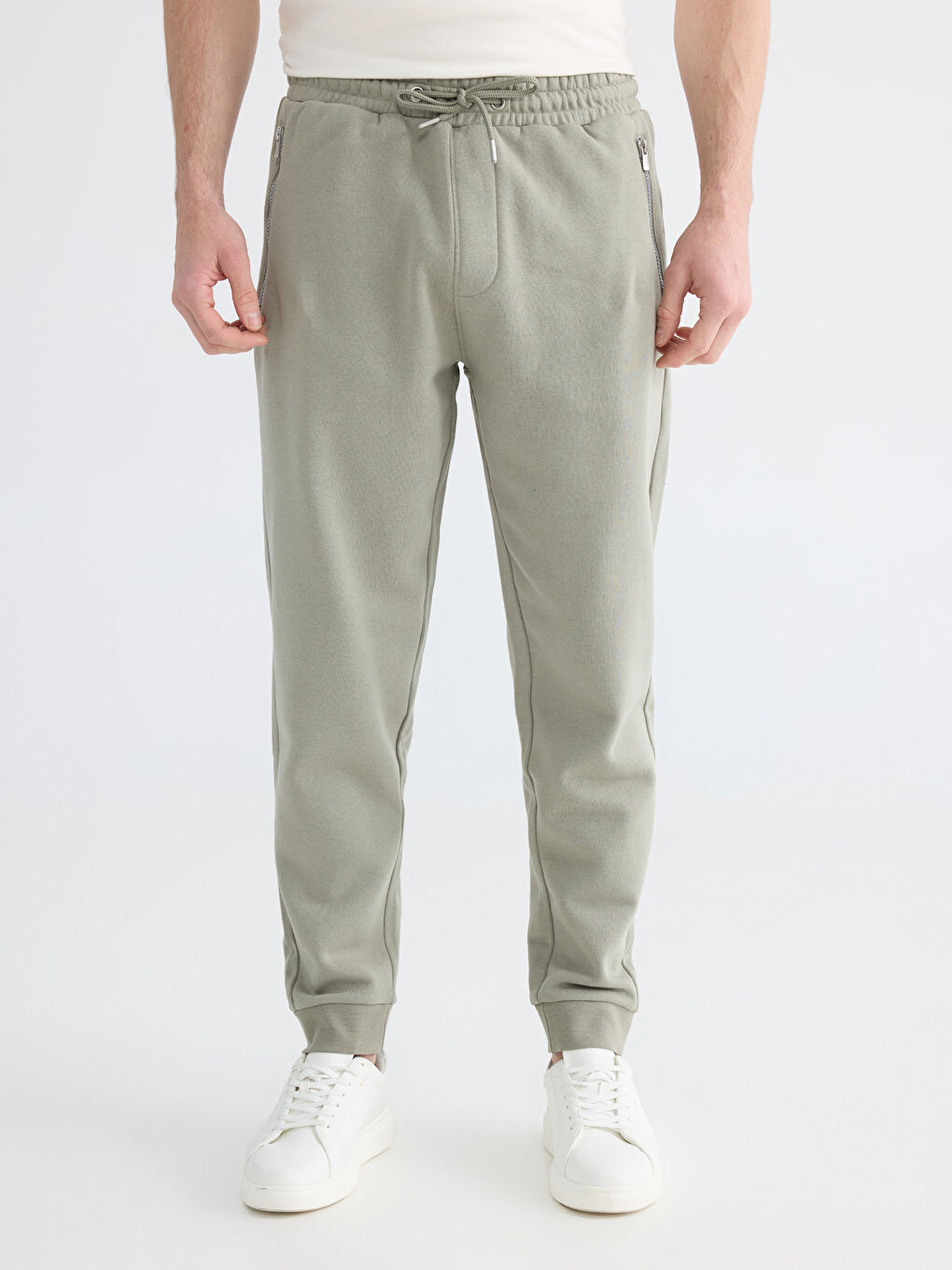 Мужчины Хаки Спортивные джоггеры-1