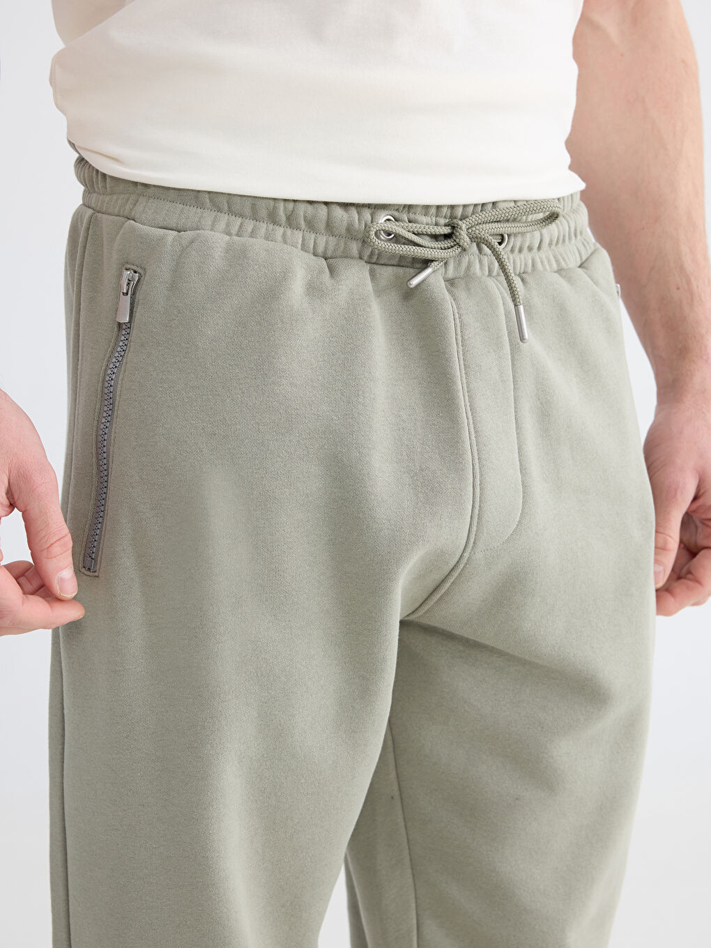 Мужчины Хаки Спортивные джоггеры-2