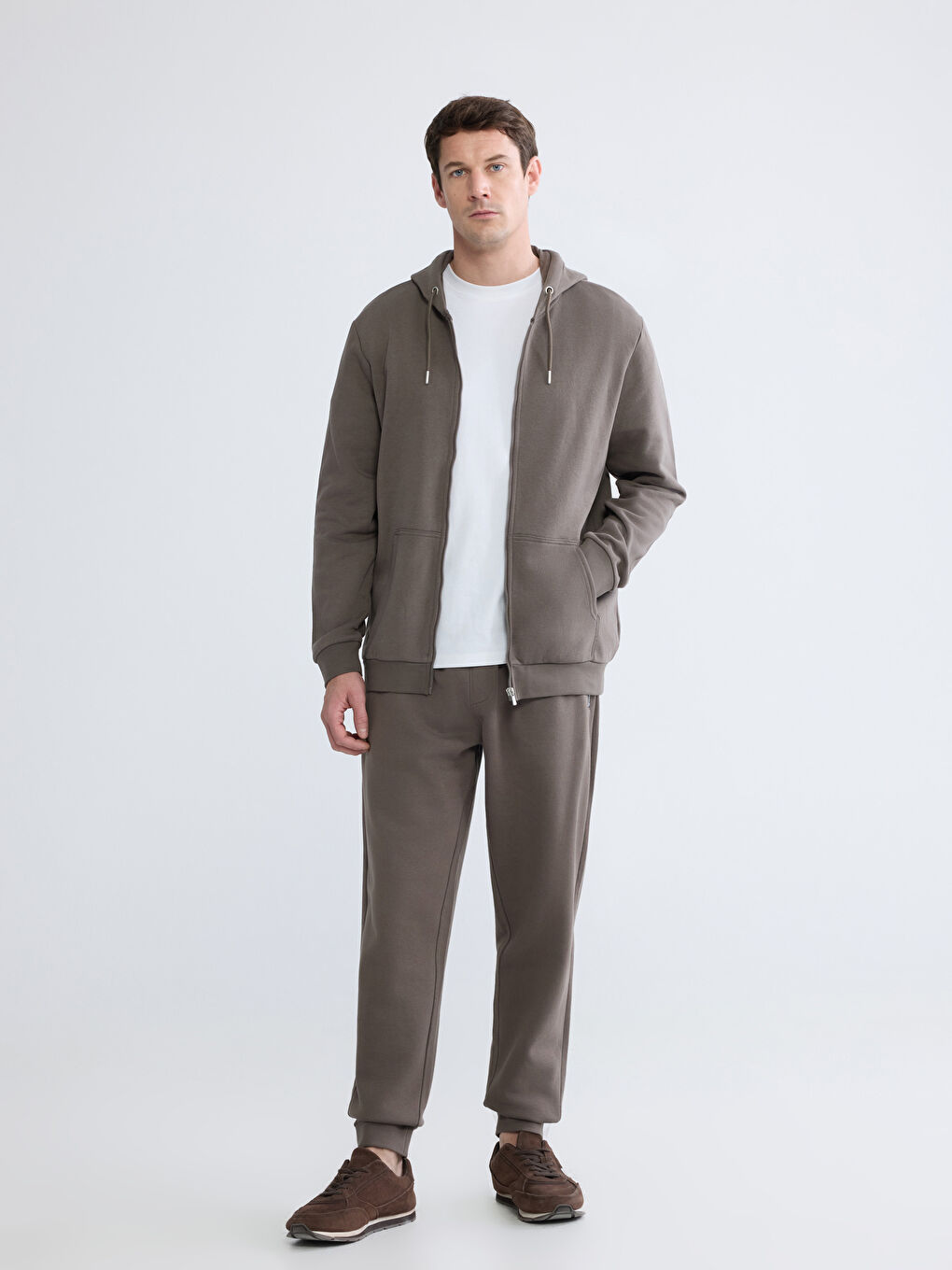 Мужчины Коричневый Спортивные джоггеры