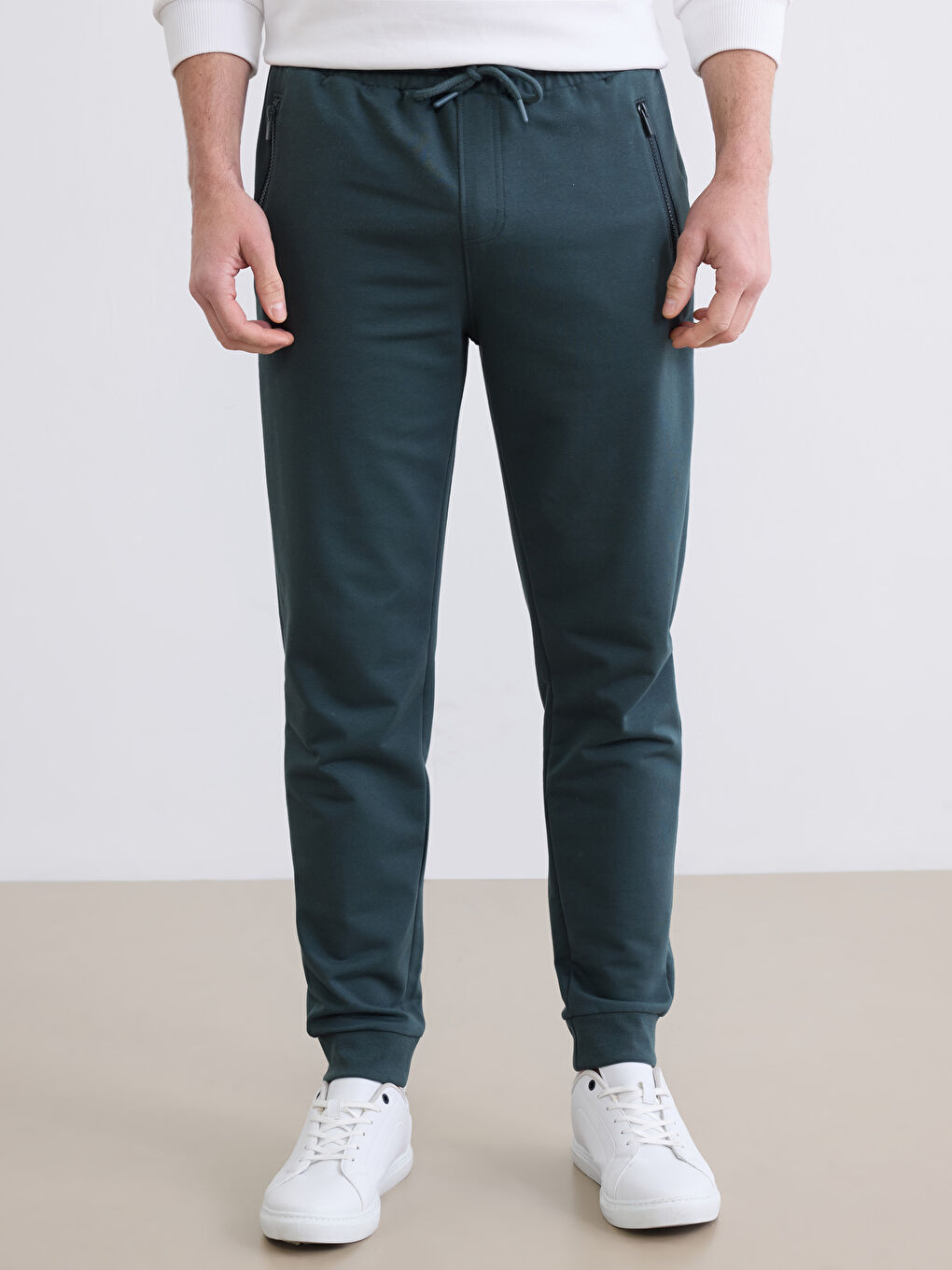 Petrol Standart Kalıp Erkek Jogger Eşofman Altı-1
