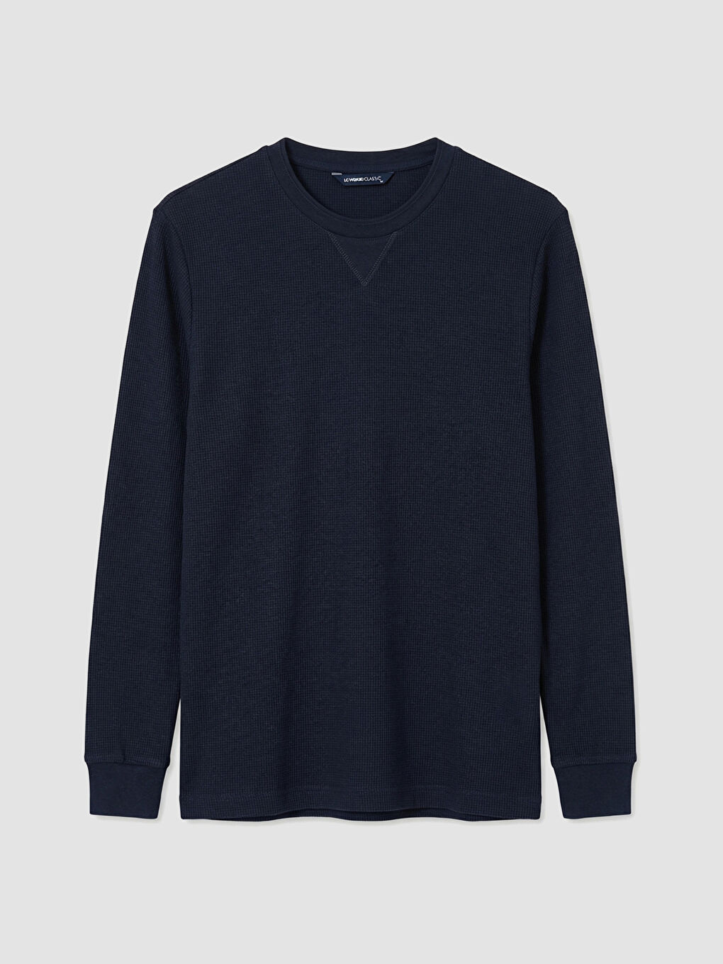 Lacivert Bisiklet Yaka Erkek Sweatshirt-4