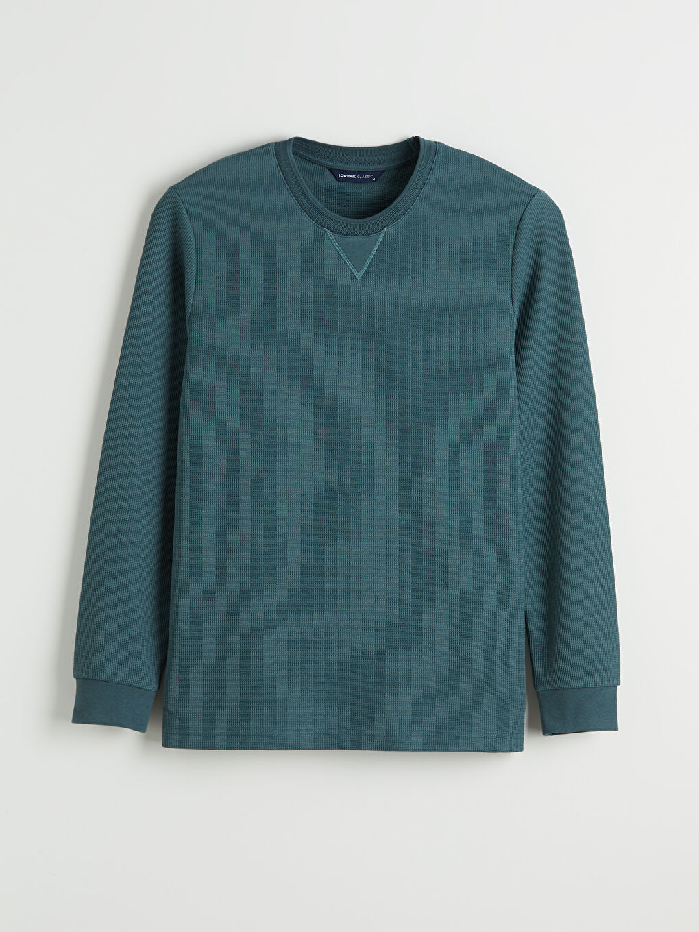 Petrol Bisiklet Yaka Erkek Sweatshirt