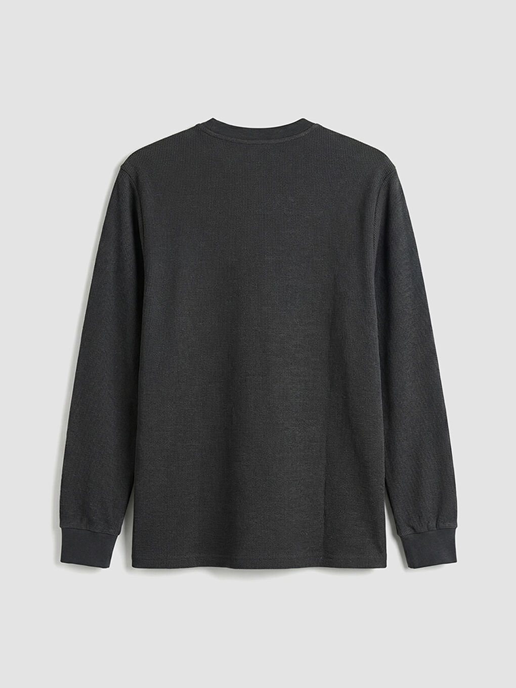 Antrasit Bisiklet Yaka Erkek Sweatshirt-1