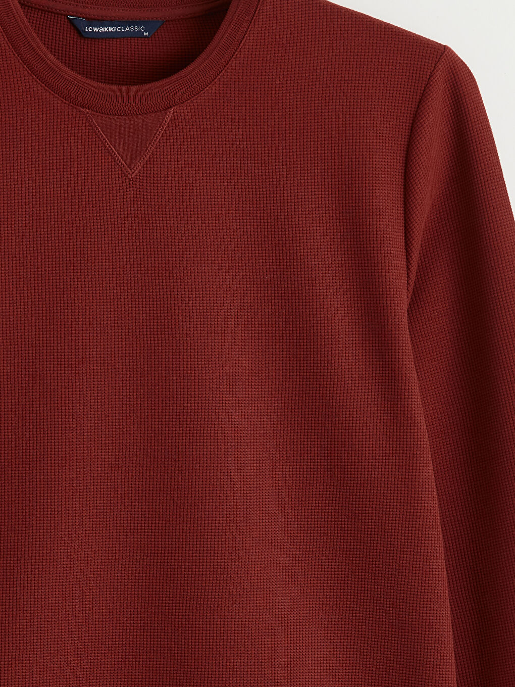 Kahverengi Bisiklet Yaka Erkek Sweatshirt-5