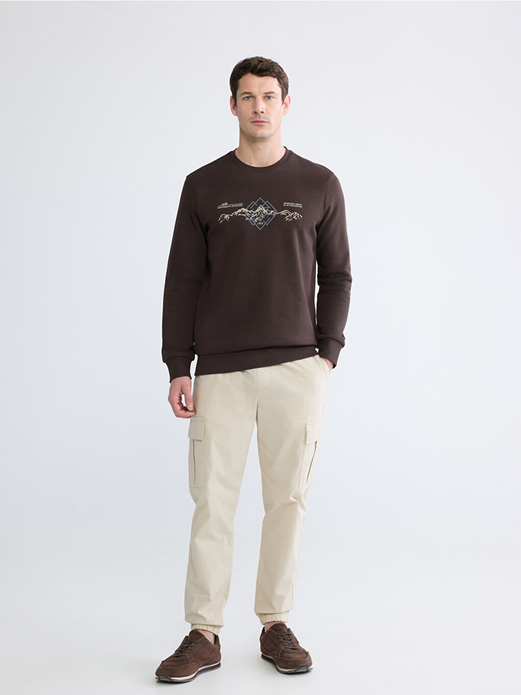 Men's Printed Crewneck Sweatshirt-1