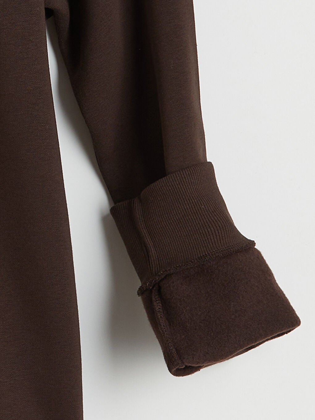 Kahverengi Bisiklet Yaka Baskılı Erkek Sweatshirt-1