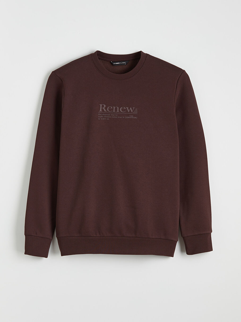 Crew Neck Printed Men's Thick Sweatshirt-4